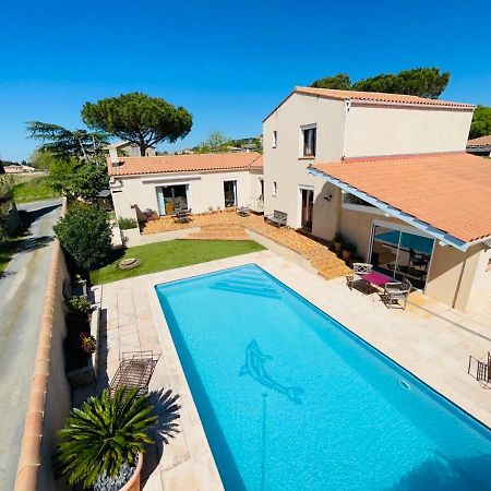 Annexe Des Pins - Studio Gite Avec Piscine & Climatisation Villeneuve-lès-Béziers Екстериор снимка