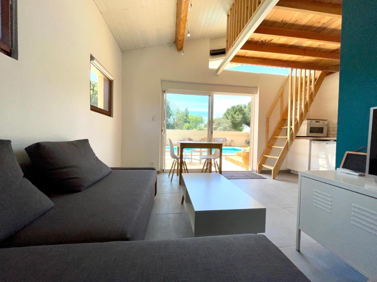 Annexe Des Pins - Studio Gite Avec Piscine & Climatisation Villeneuve-lès-Béziers Екстериор снимка