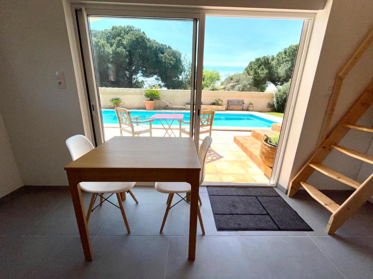 Annexe Des Pins - Studio Gite Avec Piscine & Climatisation Villeneuve-lès-Béziers Екстериор снимка